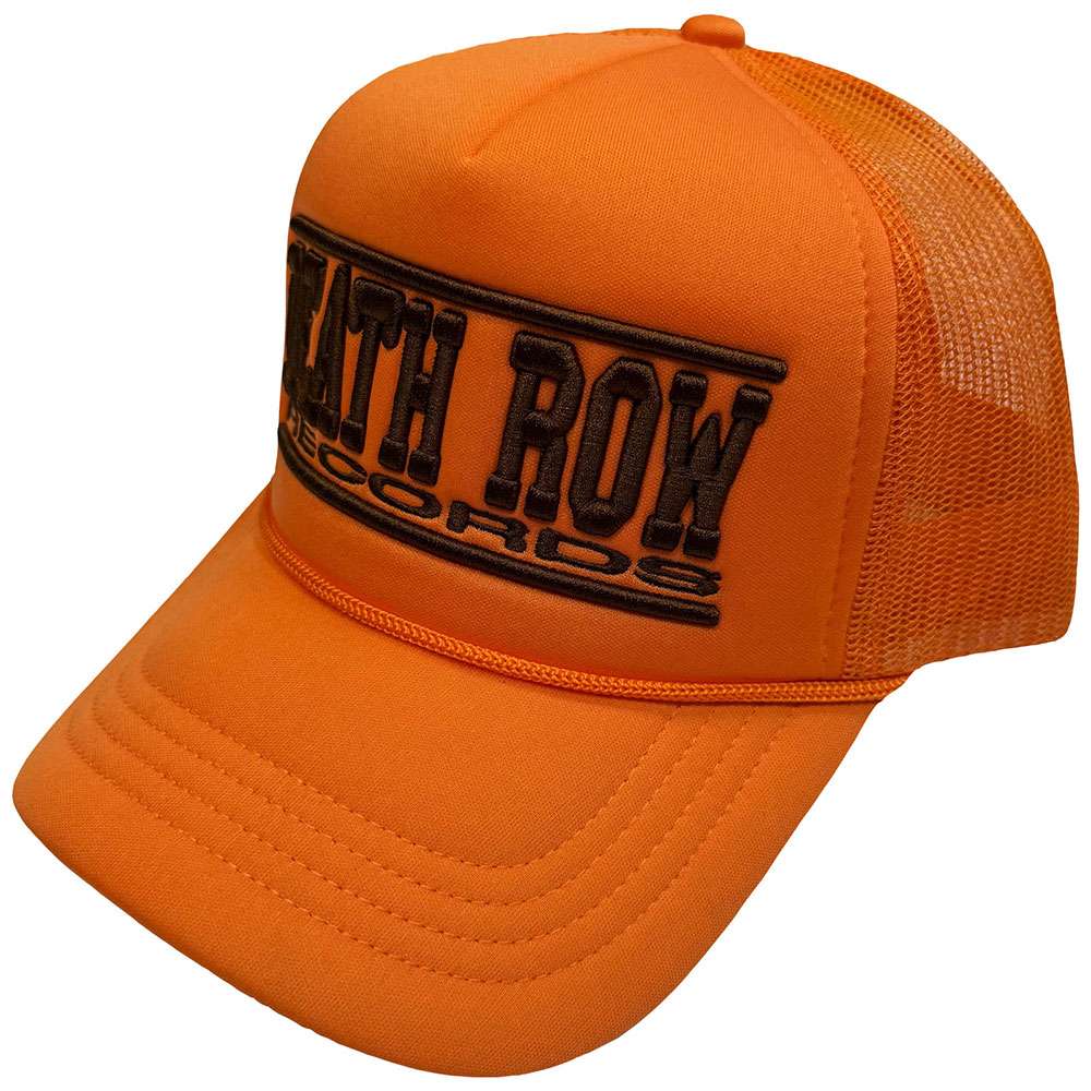 Death Row Records - Text Logo Mono Trucker cap - Orange